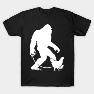 Bigfoot Walking Chicken T-Shirt